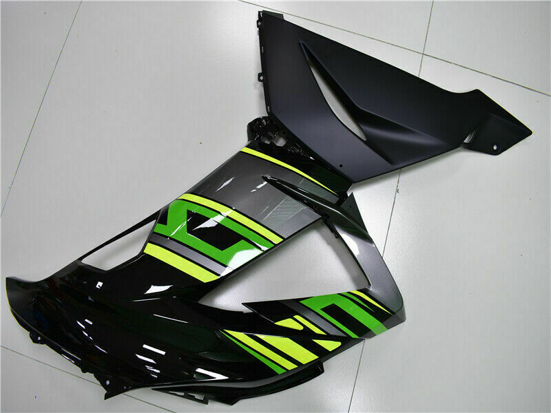 2013-2018 Kawasaki Zx6R Amotopart Fairing Green Black Kit