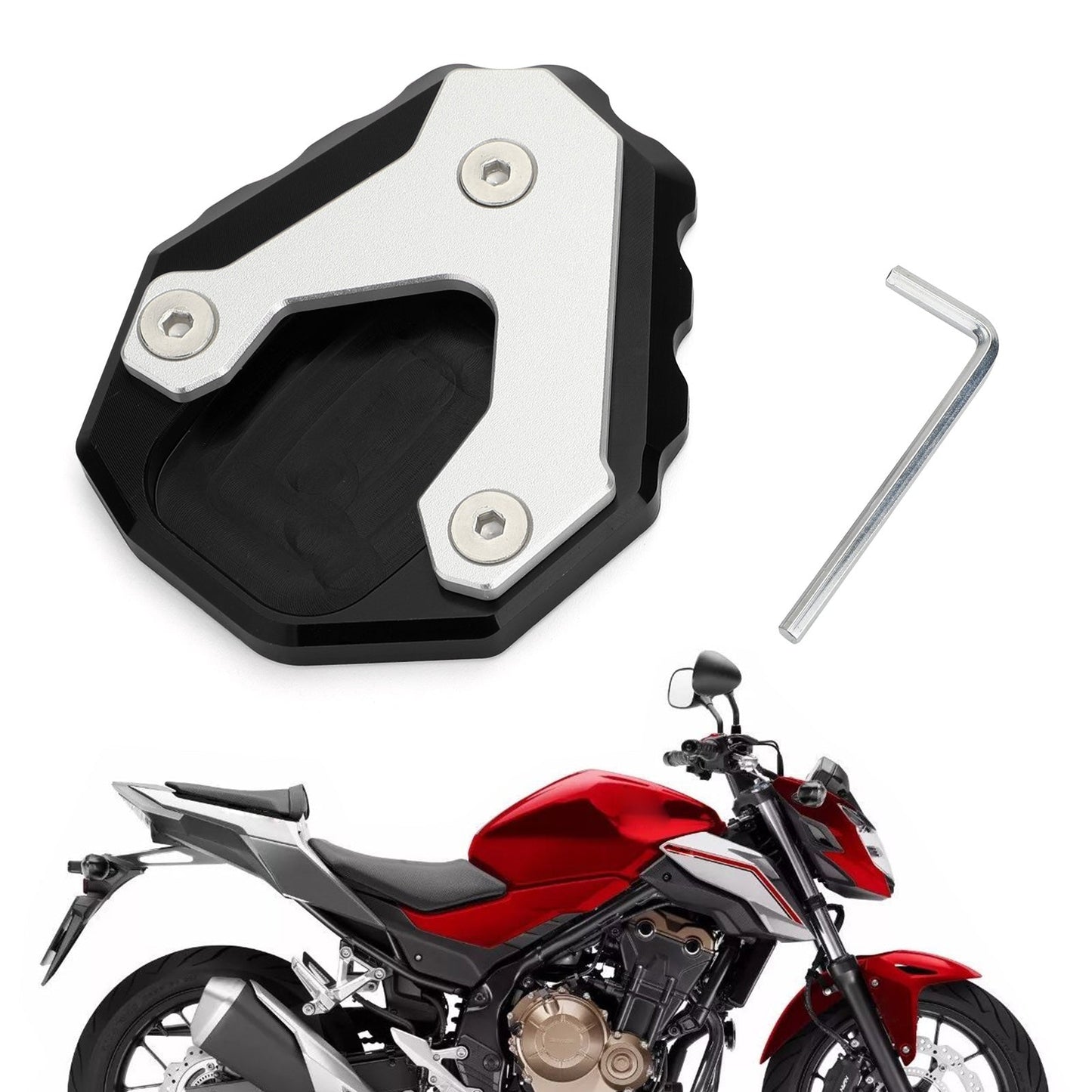 Extension Kickstand Enlarger Plate For HONDA CB500X 2019 Generic