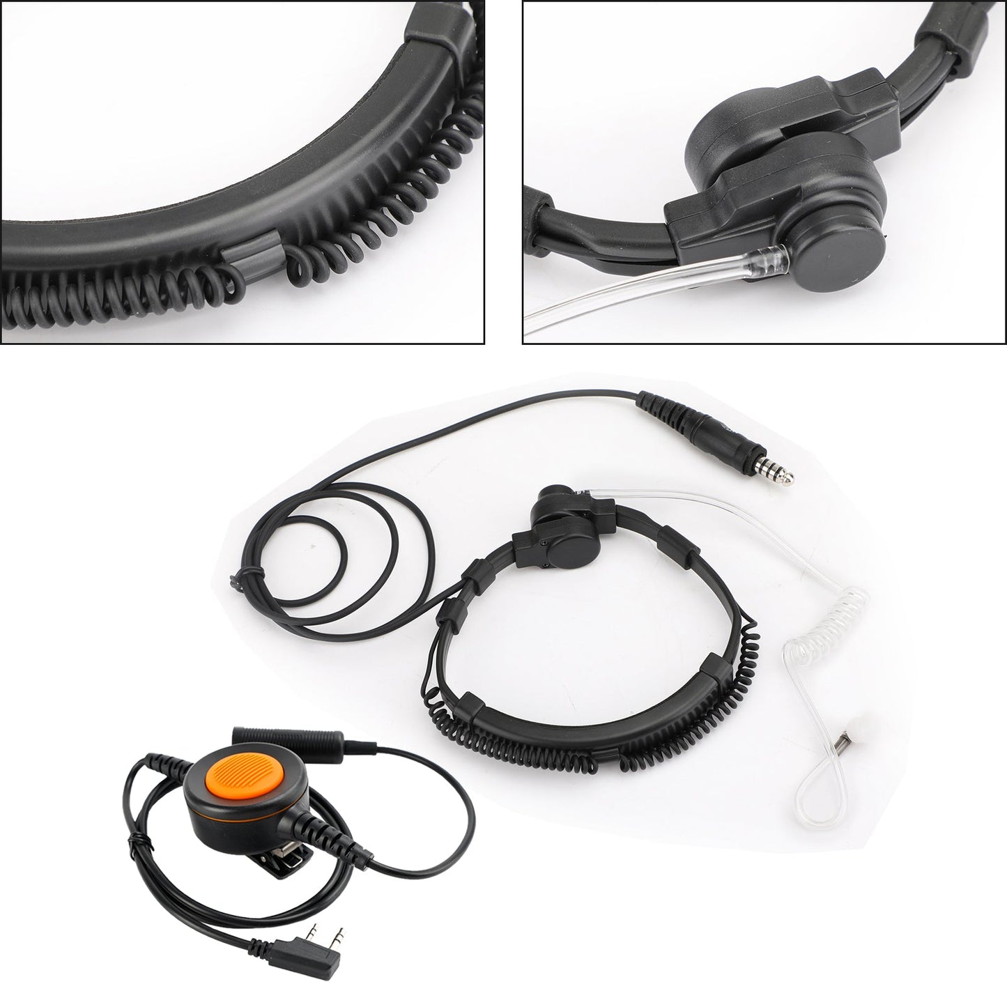 7.1mm Big Plug Tactical Throat Headset 6-Pin U94 PTT For TH-D7 TH-F6 TH-K2 TH-21