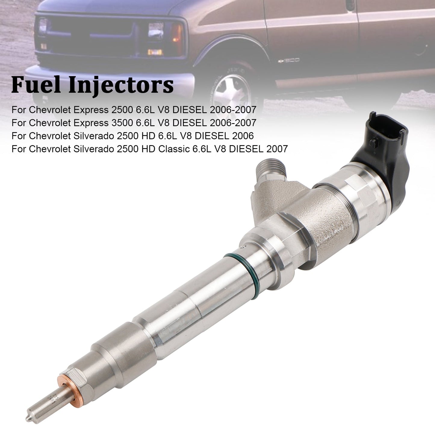 2007 Chevrolet Silverado GMC Sierra 2500 HD 3500 Classic 6.6L V8 Diesel 1PCS Fuel Injector 0445120042 0445120082