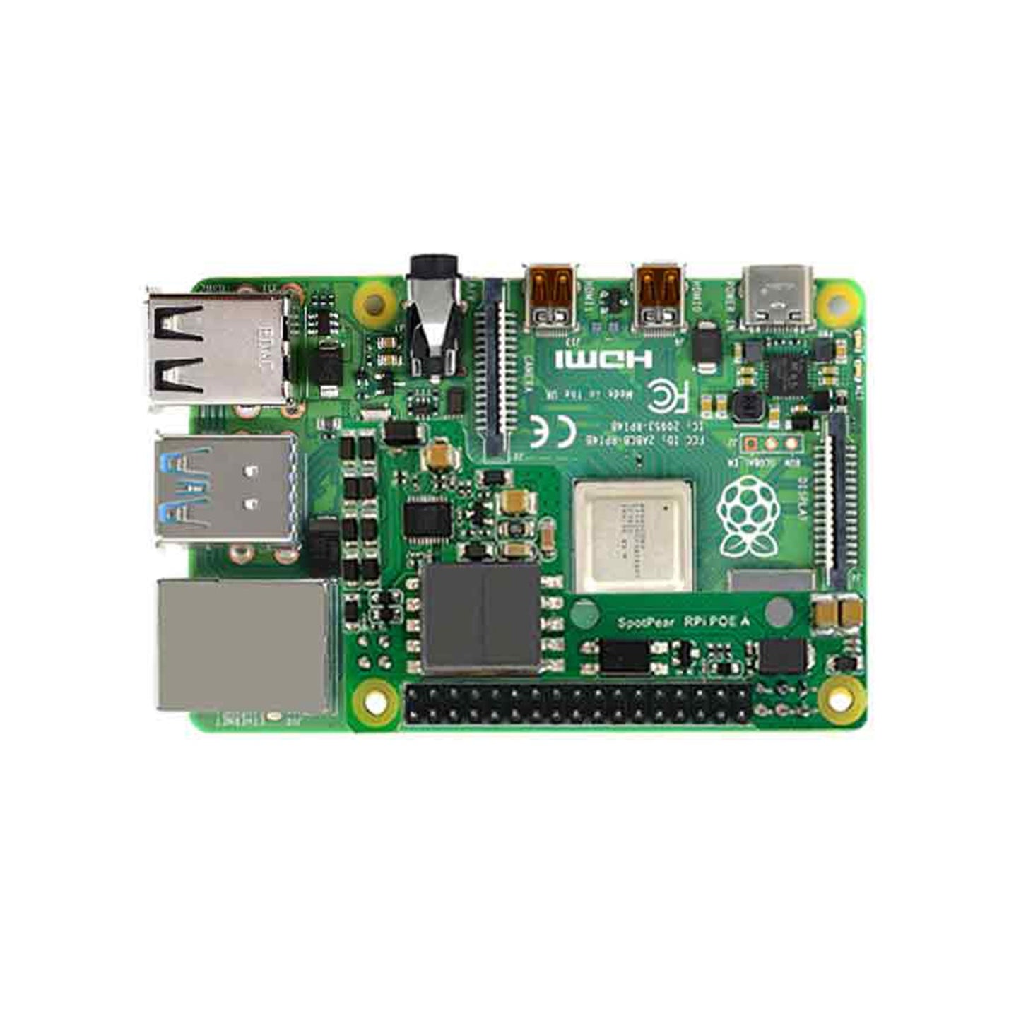 Raspberry Pi Poe Ethernet Power Supply Expansion Module Supports 3B+/4B with Fan