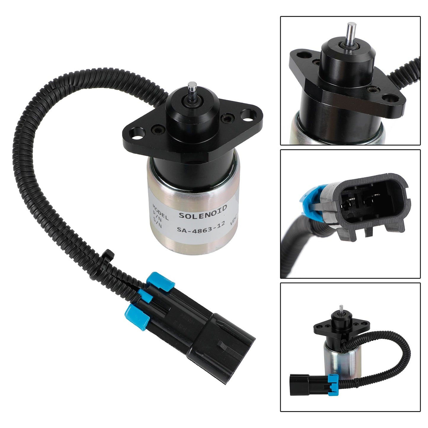 Fuel Shutoff Solenoid Actuator 12V 0175-12A5C9S SA-4863 For Kubota Engine