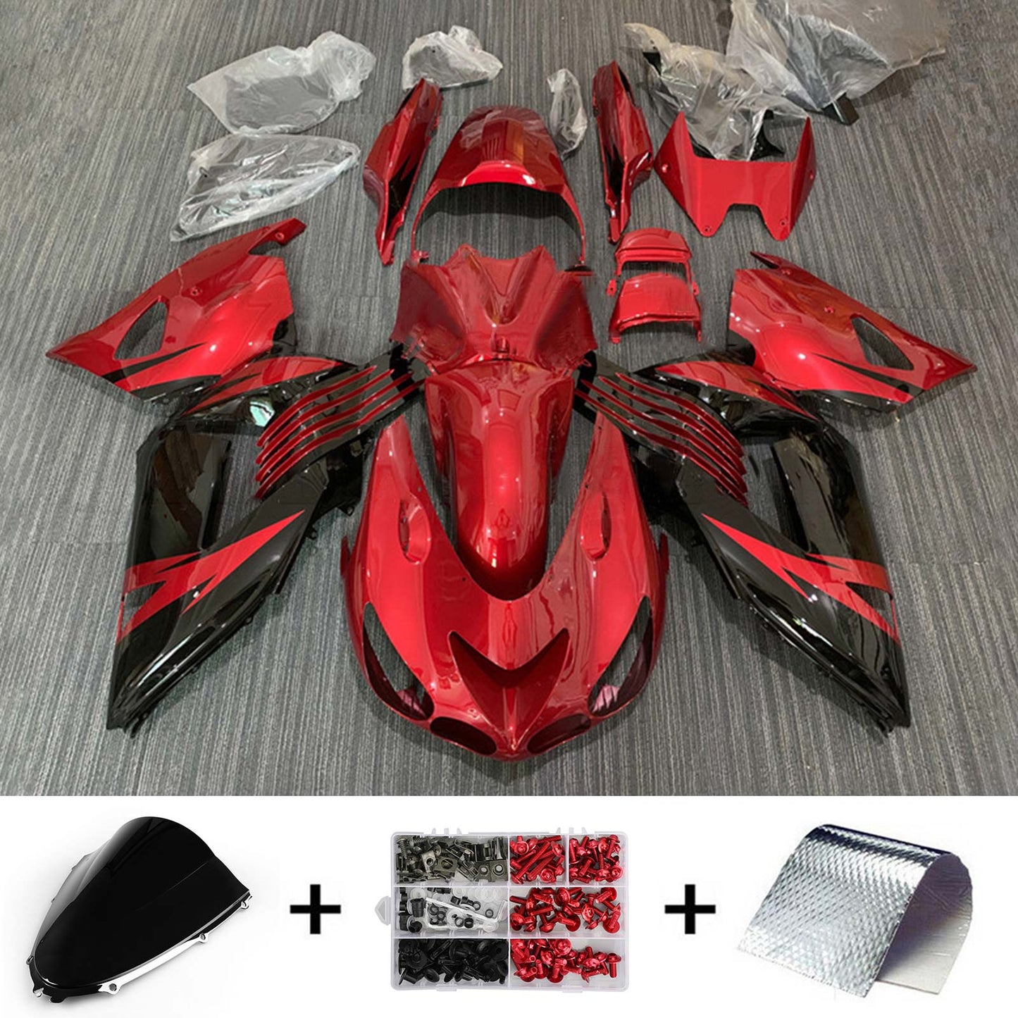 2006-2011 Kawasaki ZX14R Injection Fairing Kit Bodywork Plastic ABS#113