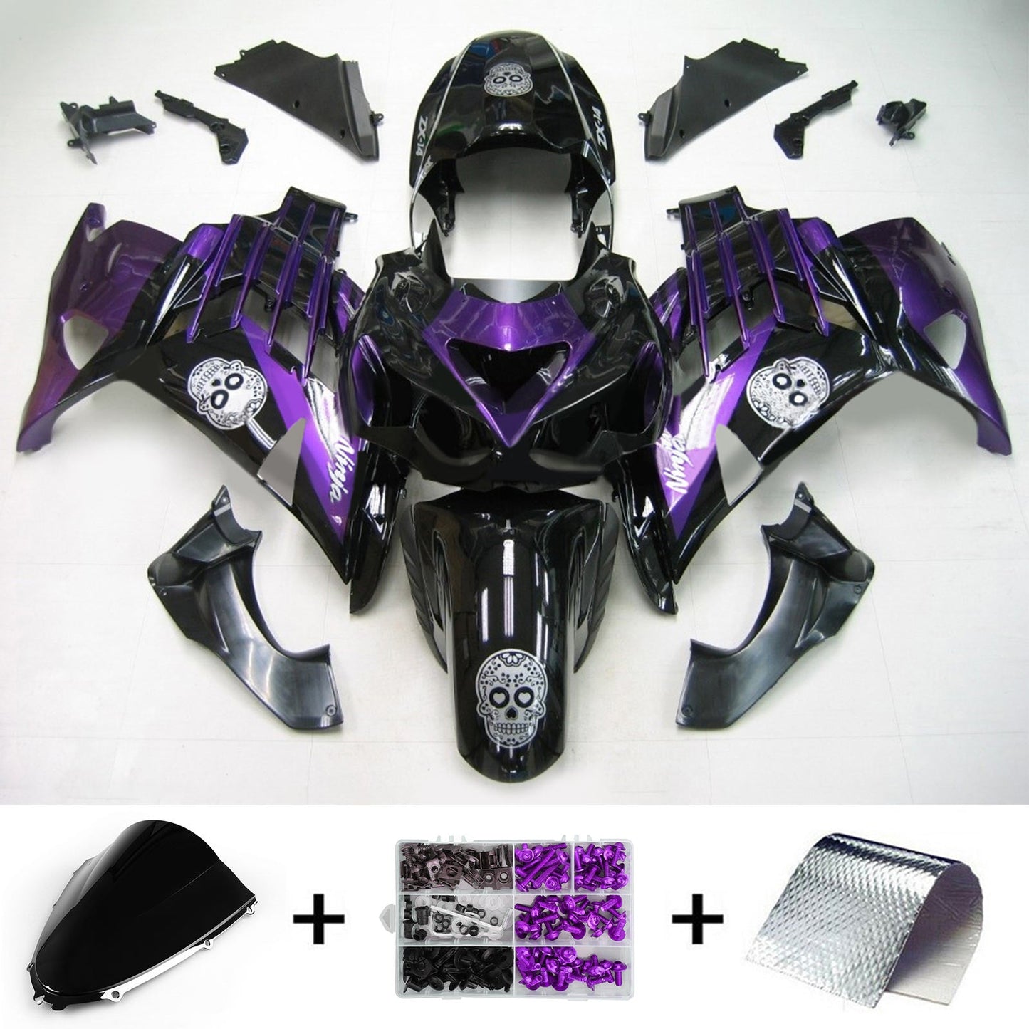 2012-2021 Kawasaki ZX14R Amotopart Injection Fairing Kit Bodywork Plastic ABS #103