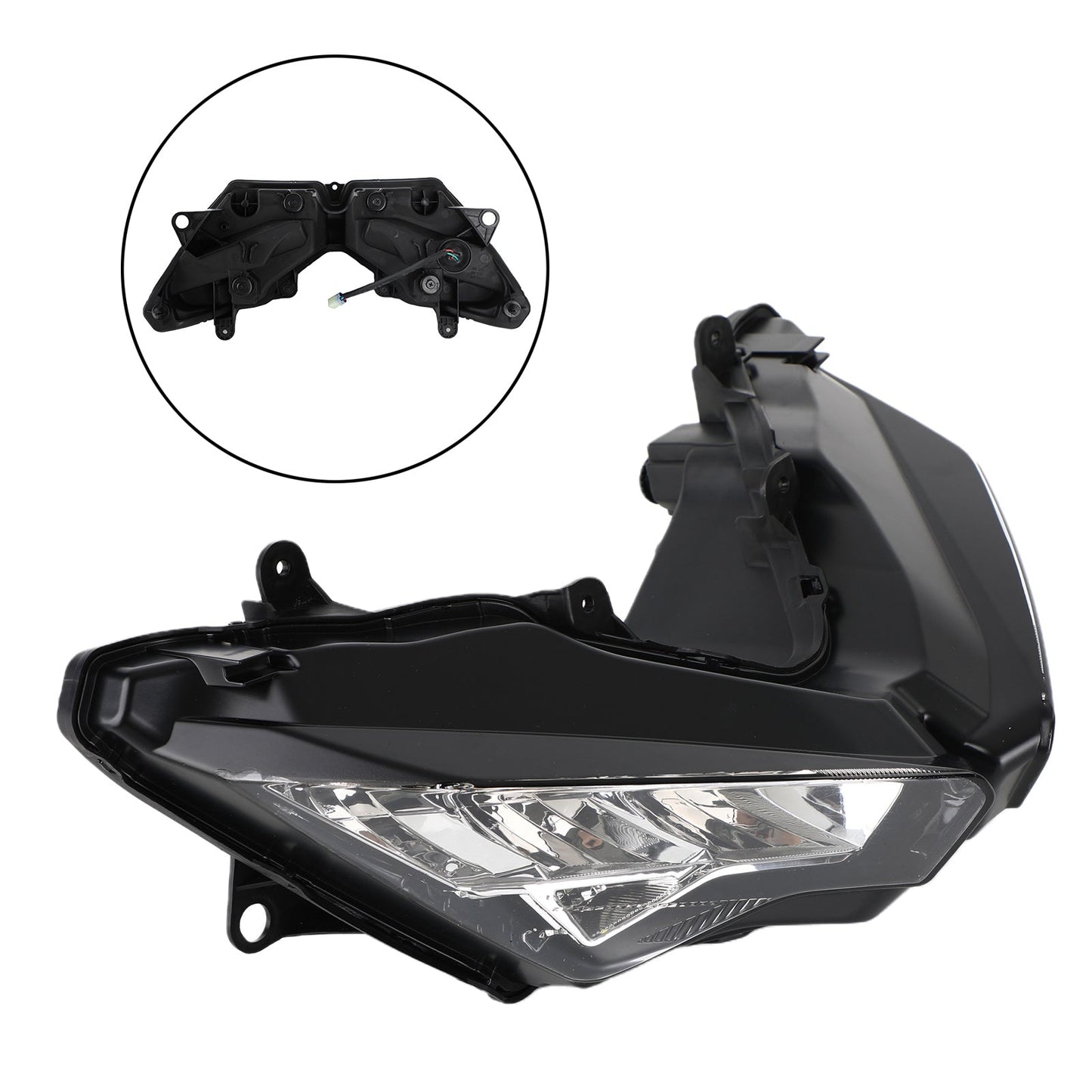 Front Headlight Grille Lamp Grille Protector Clear For Kawasaki Ninja 400 18-21