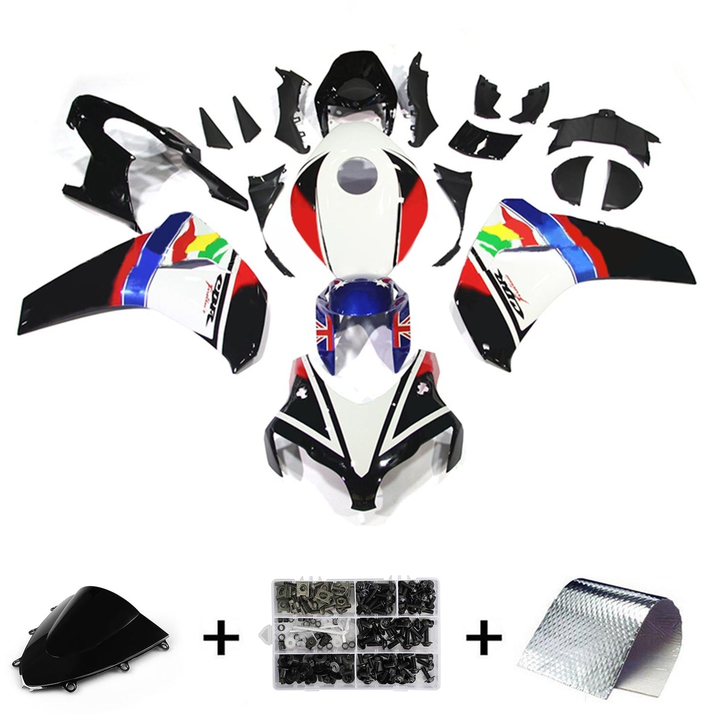 2008-2011 Honda CBR1000RR Injection Fairing Kit Bodywork Plastic ABS#180