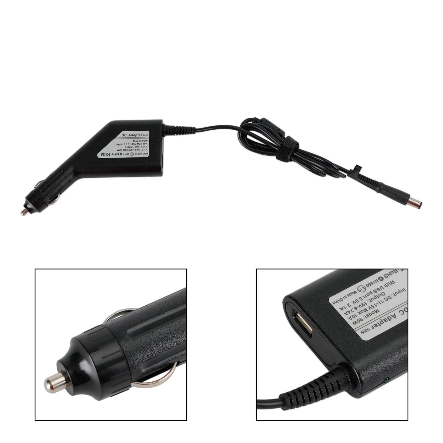 19V 4.74A laptop computers Car Charger Dc Power Adapter for HP Laptop QC3.0 USB