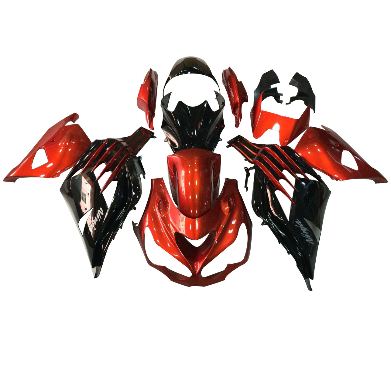 2012-2021 Kawasaki ZX14R Amotopart Fairings Plastics Ninja Orange Black Racing