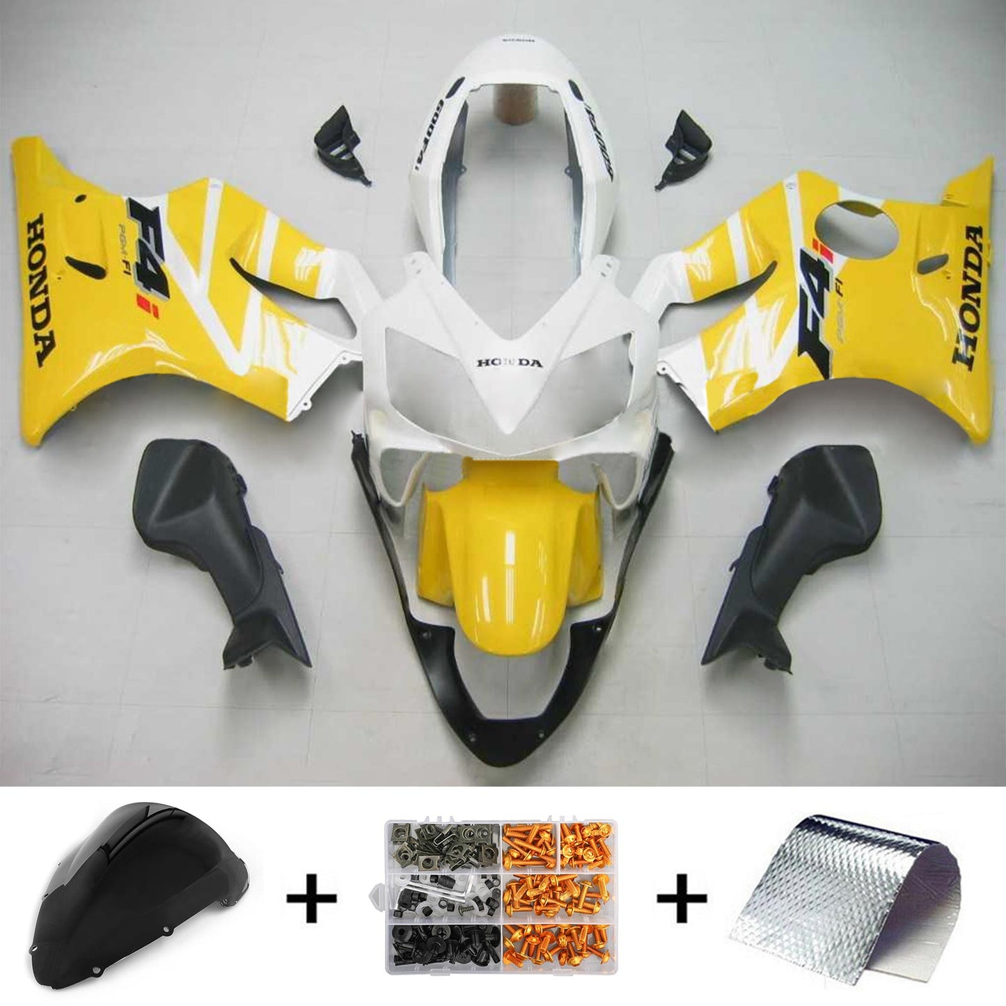 2004-2007 Honda CBR600 F4i Amotopart Injection Fairing Kit Bodywork Plastic ABS #110