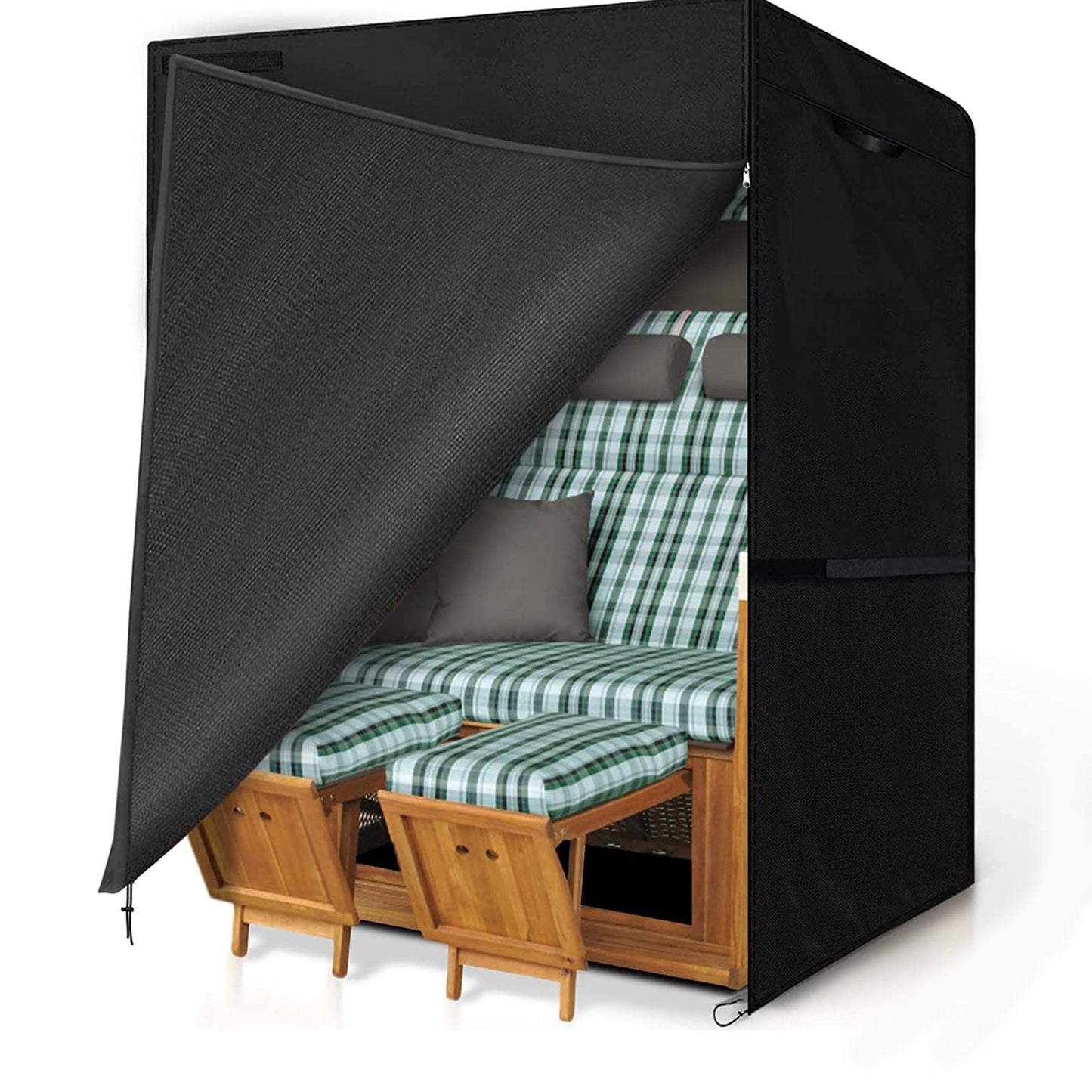 Black Beach Chair Protective Cover With Carry Waterproof Cover For Beach Chair