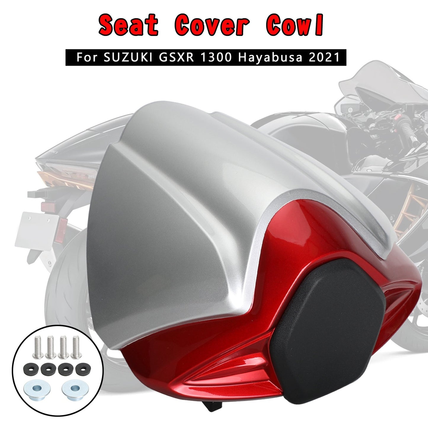 Rear Seat Fairing Cover For SUZUKI GSXR 1300 GSX-R1300 Hayabusa 2021-2022 Red