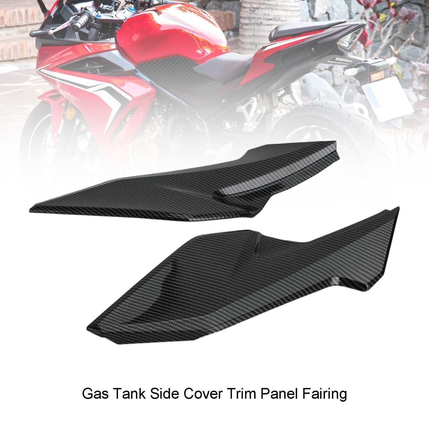 Gas Tank Side Cover Trim Panel Fairing For HONDA CBR500R 2019-2021 Carbon