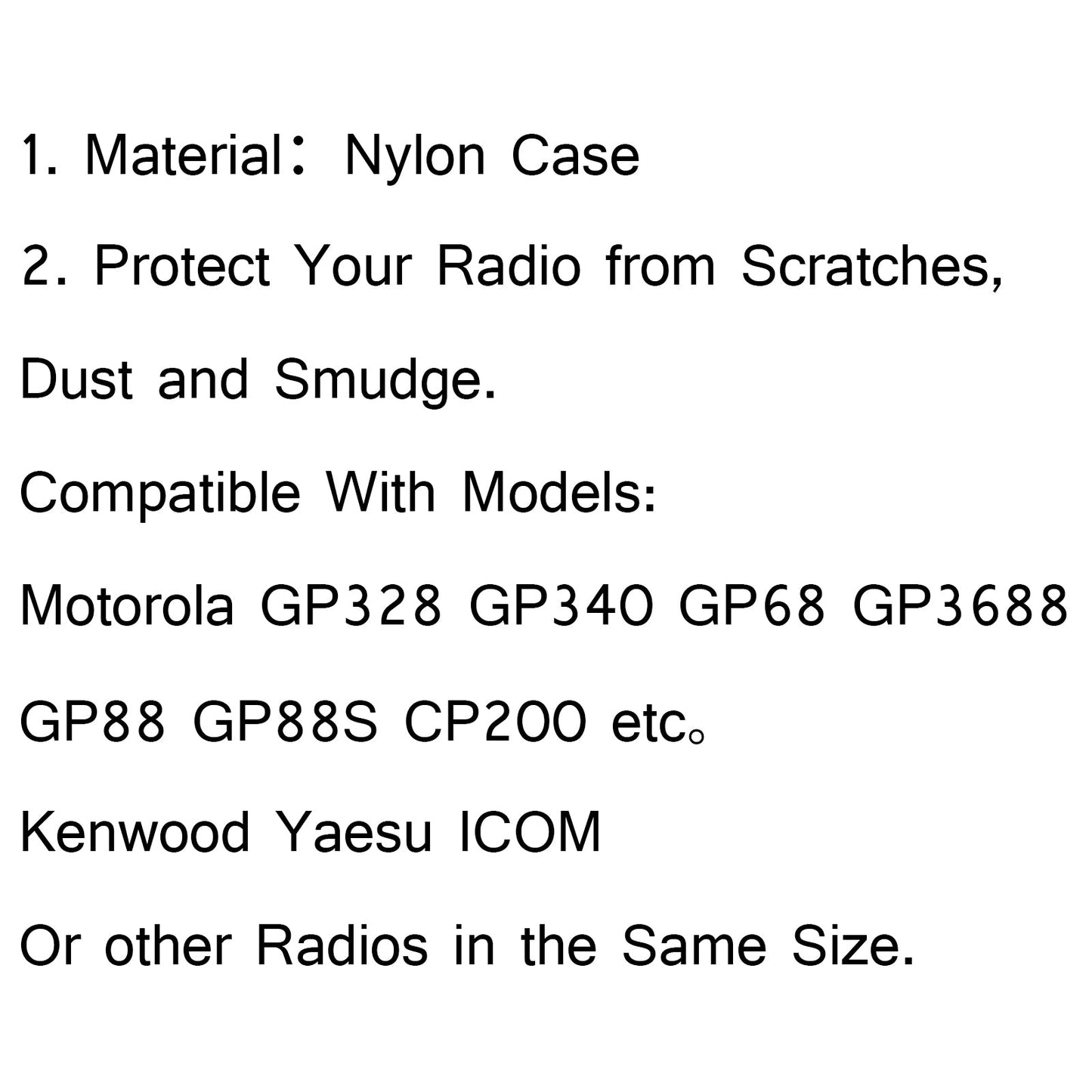 5x Big Size Multi-Function Nylon Case Holder For Motorola GP340 GP328 GP68 GP88