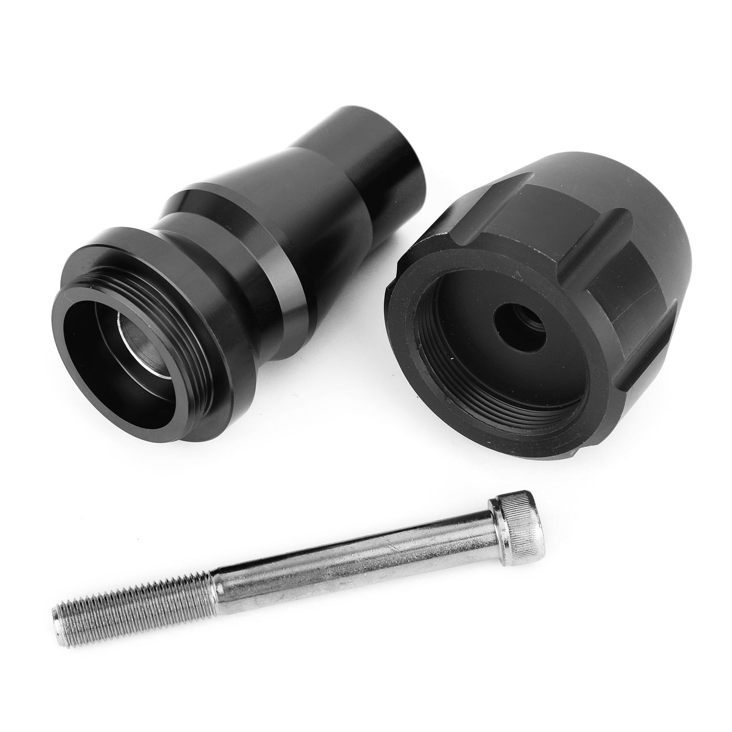 CNC Aluminum Alloy Motorcycle Frame Sliders Crash Pads Protectors Spools BLK