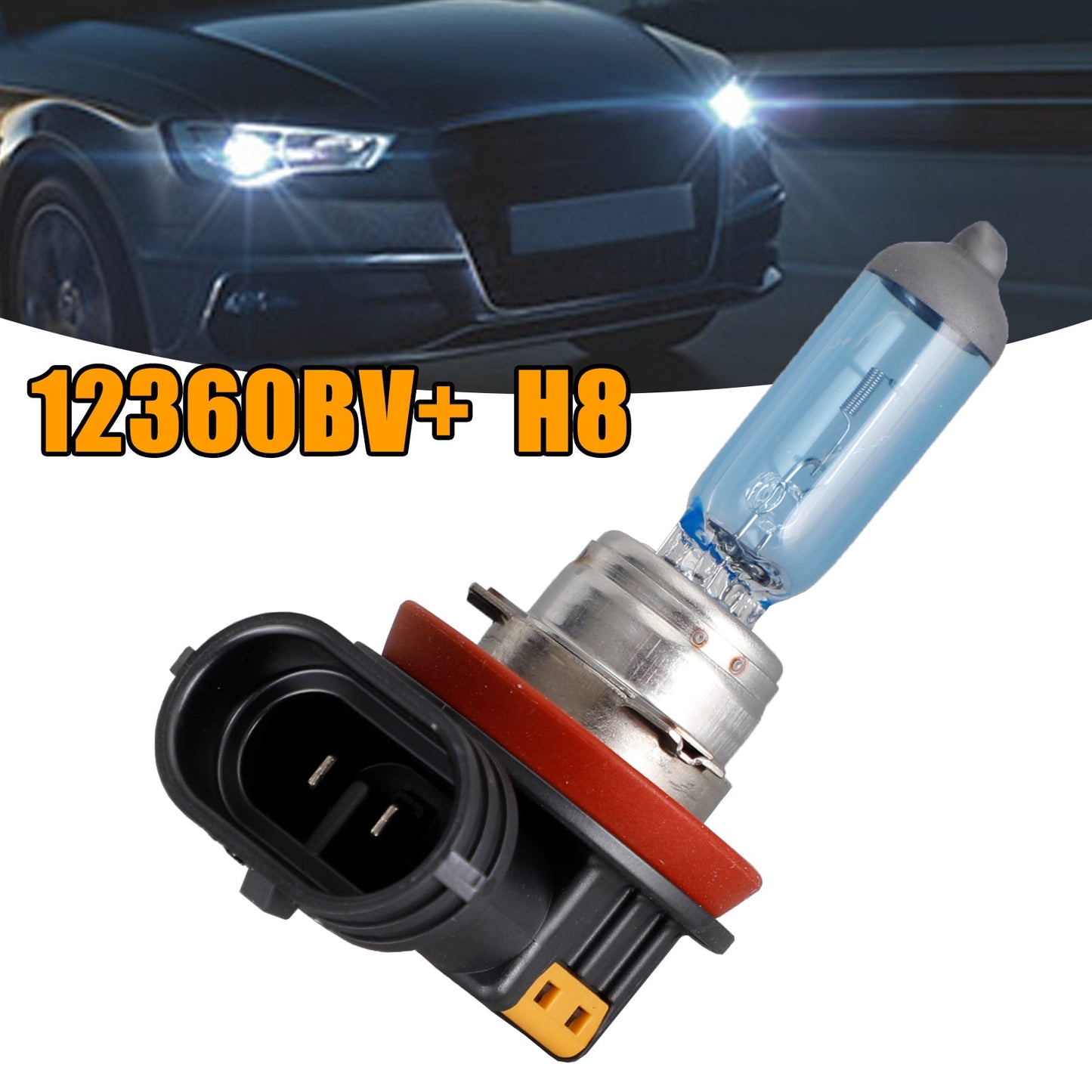 For Philips 12360BV+ BlueVision 4000K Car Headlight Bulbs H8 12V35W PGJ19-1