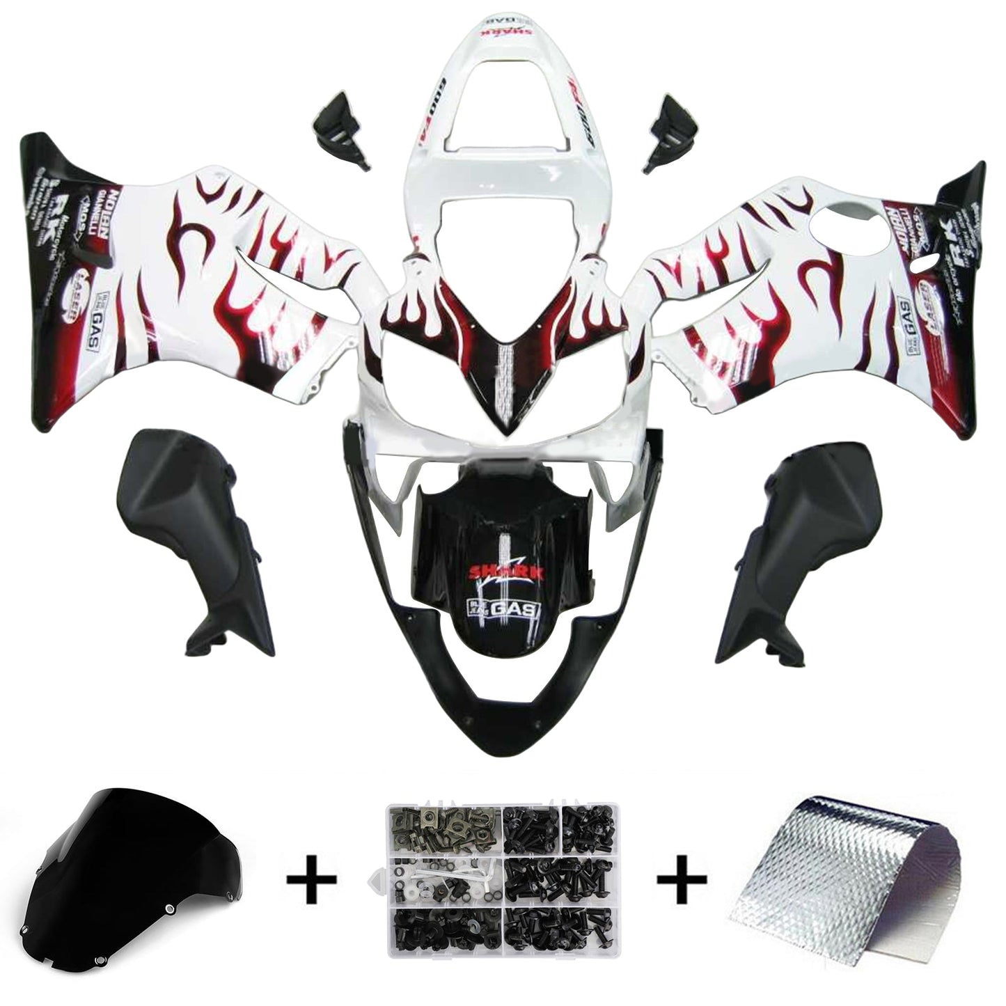 2001-2003 Honda CBR600 F4i Injection Fairing Kit Bodywork Plastic ABS #102