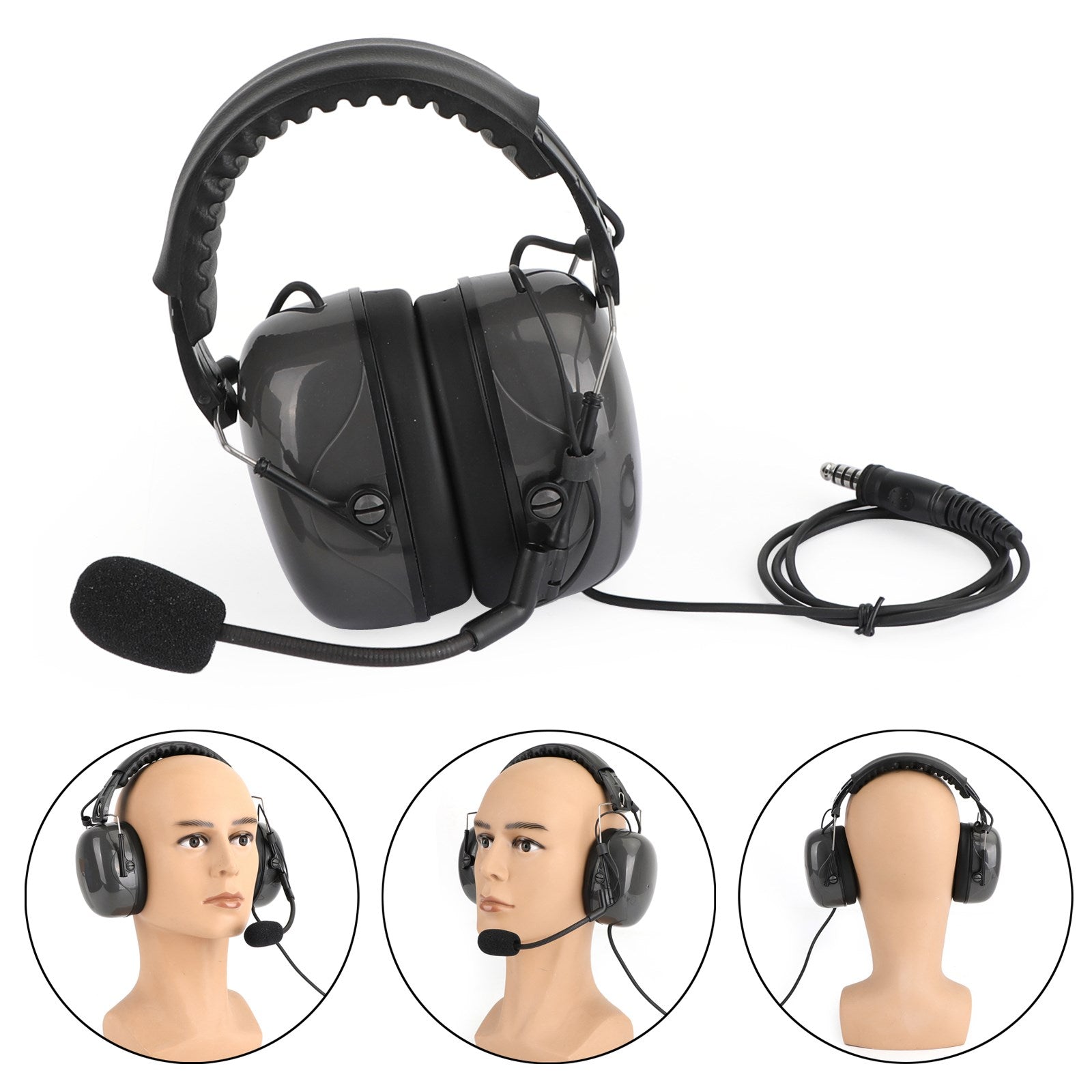Adjustable Noise Cancelling Headset 7.1mm Plug Excellent Acoustic Desi ...