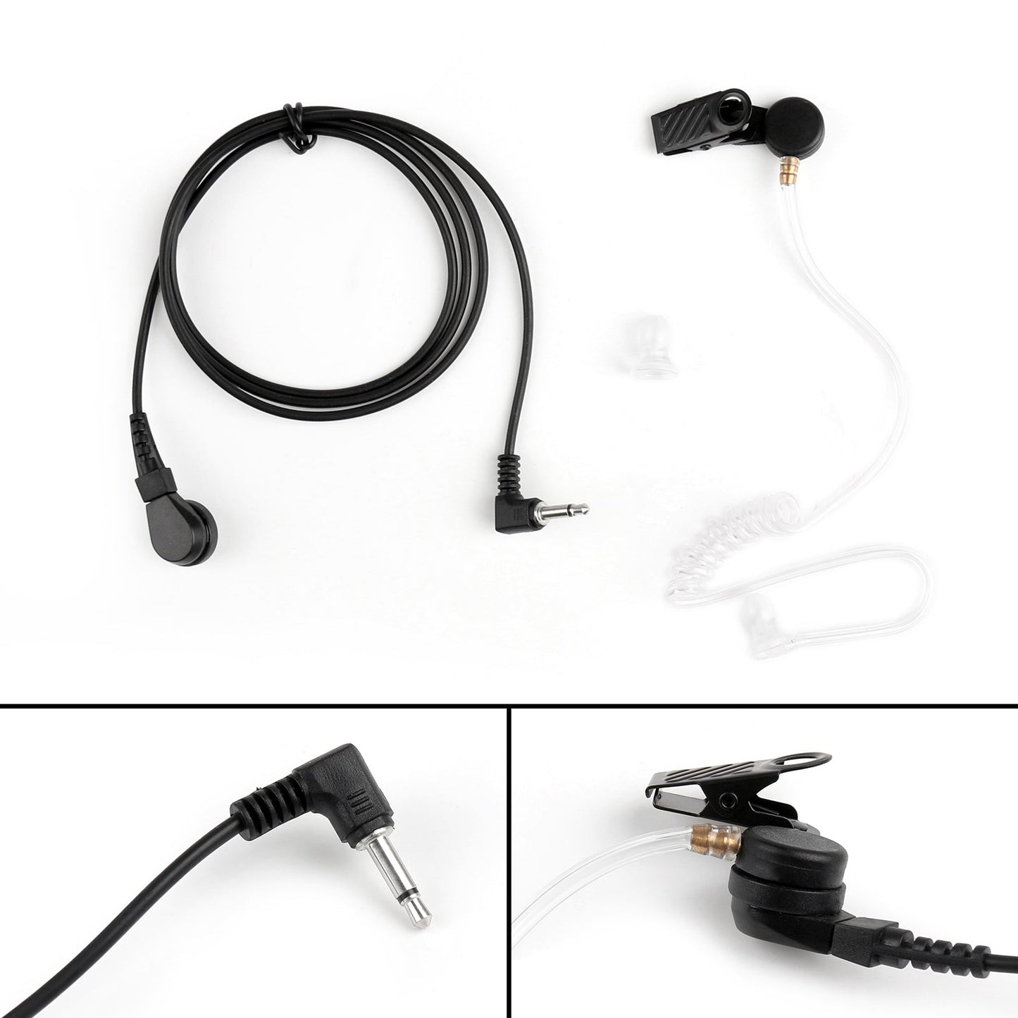 1Pcs 3.5mm Listen Only Security Covert Acoustic Tube Headset For MP3 MP4 Phone