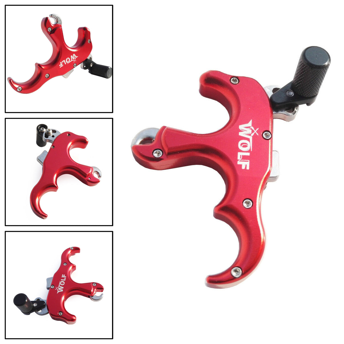 Archery Automatic Release Aids Caliper Trigger 3 Finger Grip Compound Bow Thumb