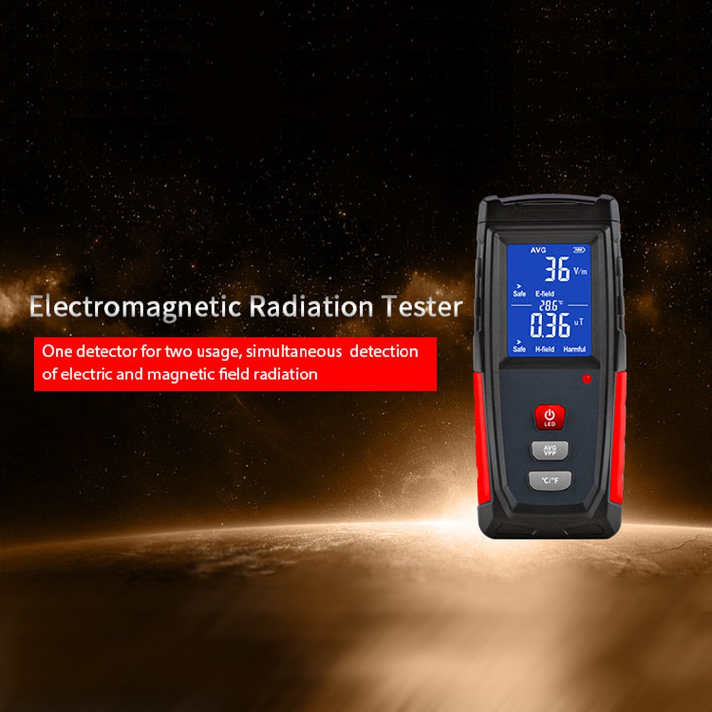 Digital LCD Electromagnetic Radiation Detector EMF Meter Dosimeter Tester Tools