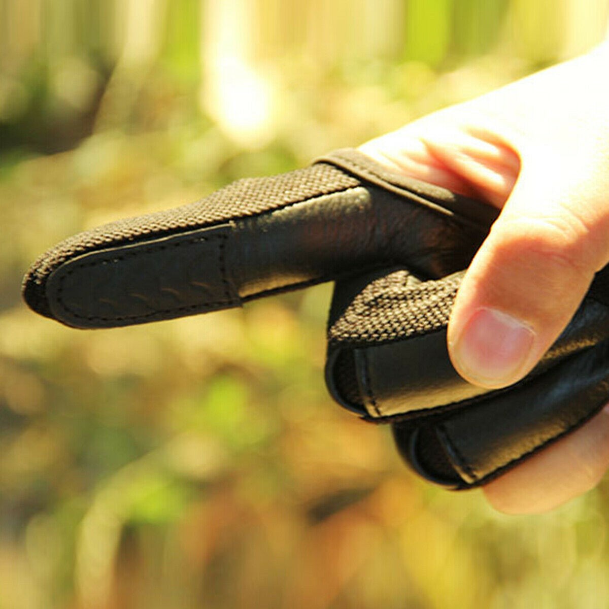 Finger Glove Tab Protector Huntin Leather Gear 3 Guard Bow Archery Traditional