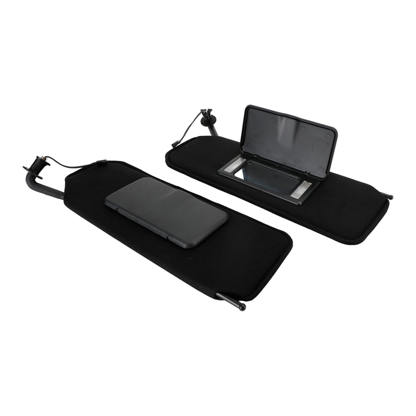 1997-2004 CORVETTE Sun Visor Vanity Mirror C5 Black SunVisors Pair Shaded Fedex Express