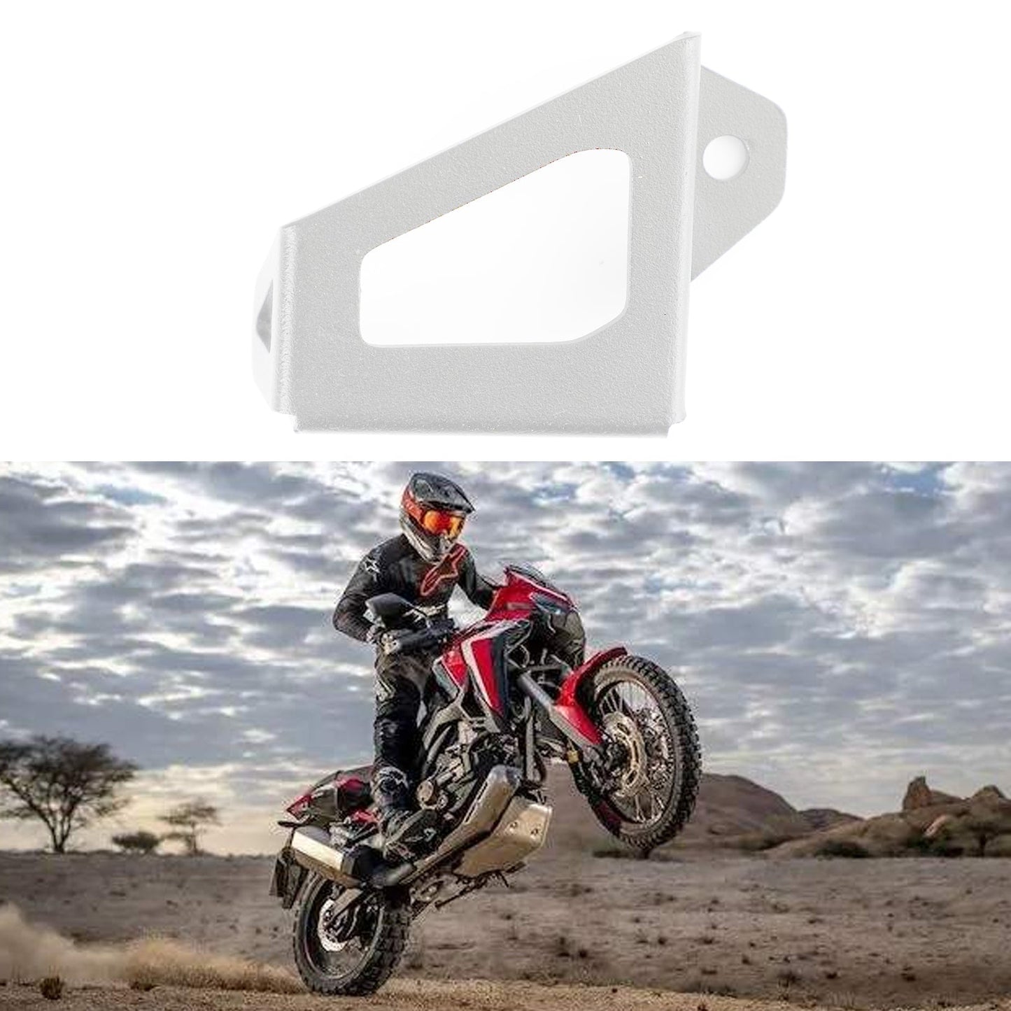 Rear Brake Fluid Reservoir Guard Cover For Honda CRF 1100 L AFRICA TWIN / ADV 2020 BLK