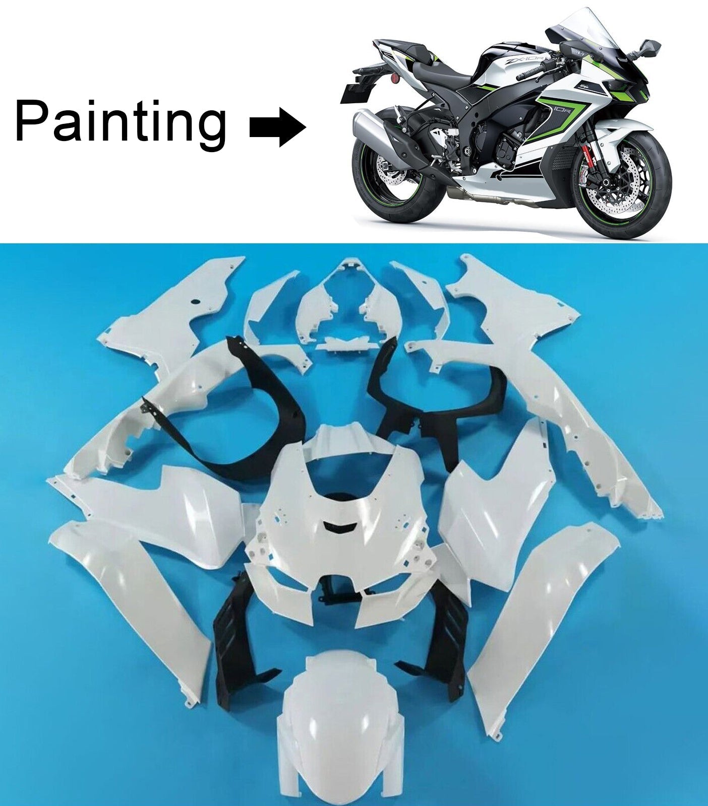 2021-2024 Kawasaki ZX-10R ZX10R Amotopart Injection Fairing Kit Bodywork ABS #101