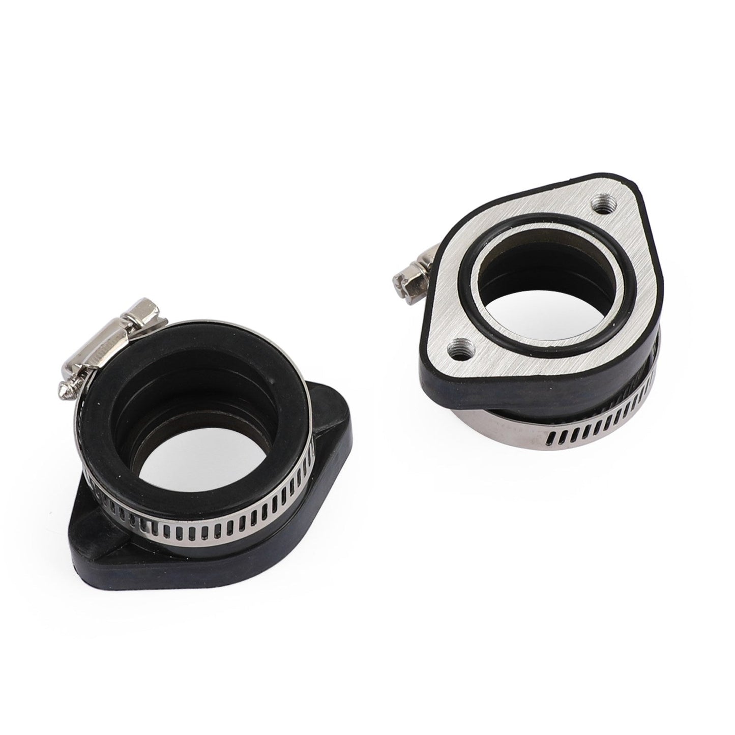 2x Carburetor Intake Adapter Flange Manifold w/Clamp For VM24 PE26 PE28 PWK 28mm