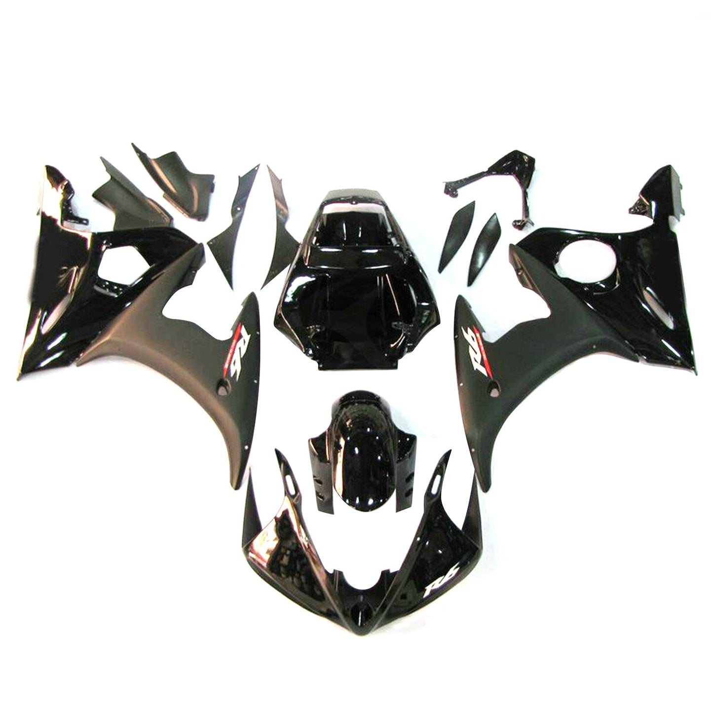 2005 Yamaha YZF-R6 YZF R6 Black ABS Injection Fairing BodyWork Kit #24