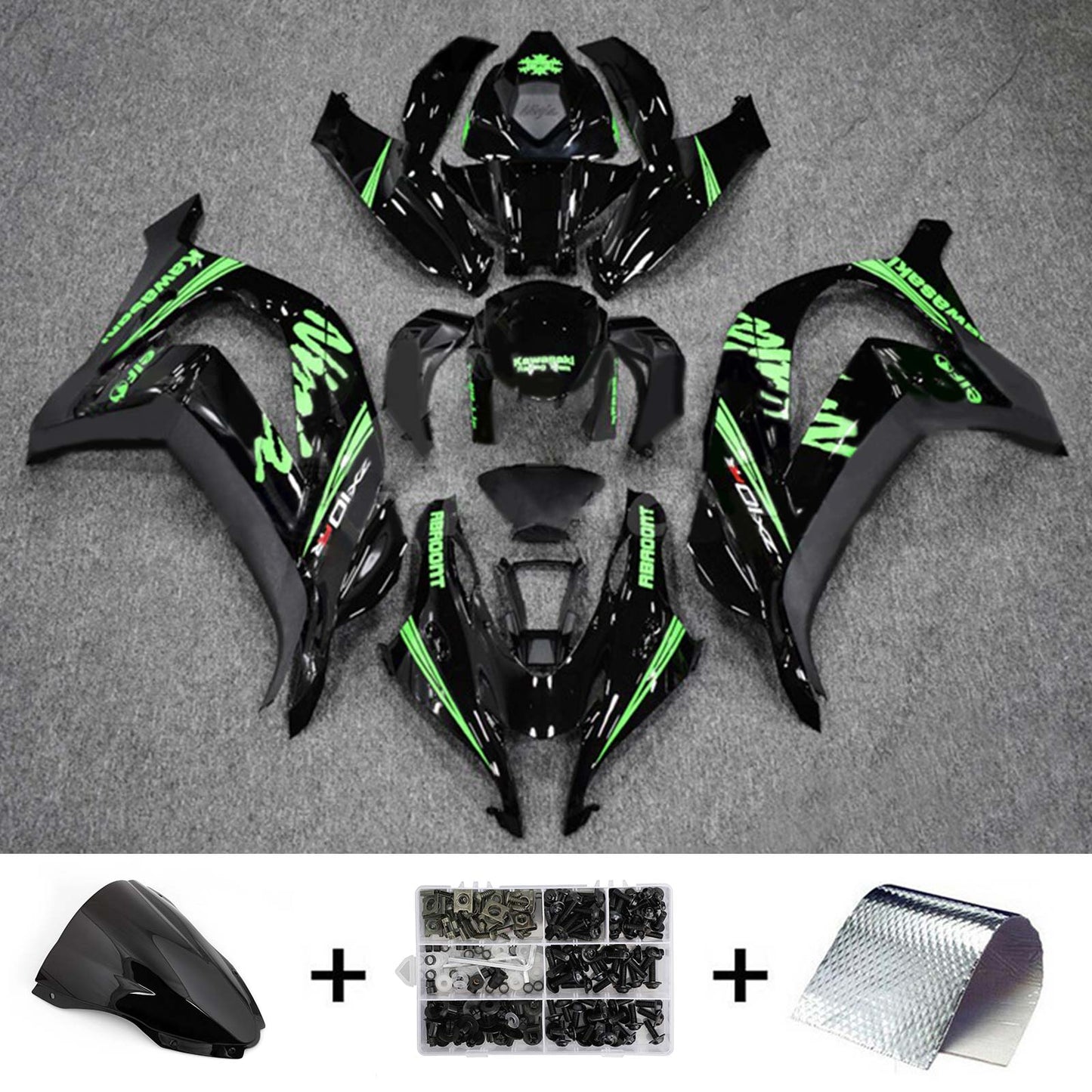 2016-2020 Kawasaki ZX10R Injection Fairing Kit Bodywork Plastic ABS#177