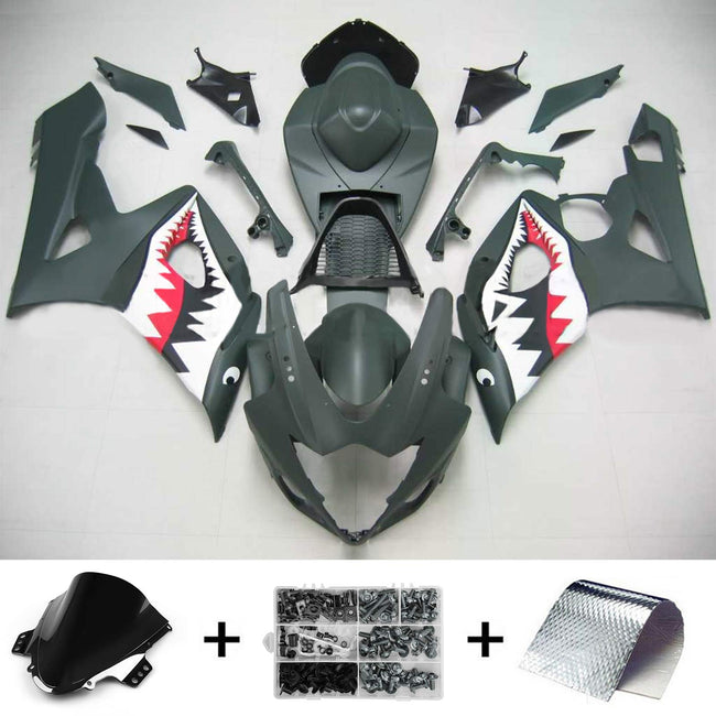 2005-2006 Suzuki GSXR1000 K5 Amotopart Injection Fairing Kit Bodywork Plastic ABS #115