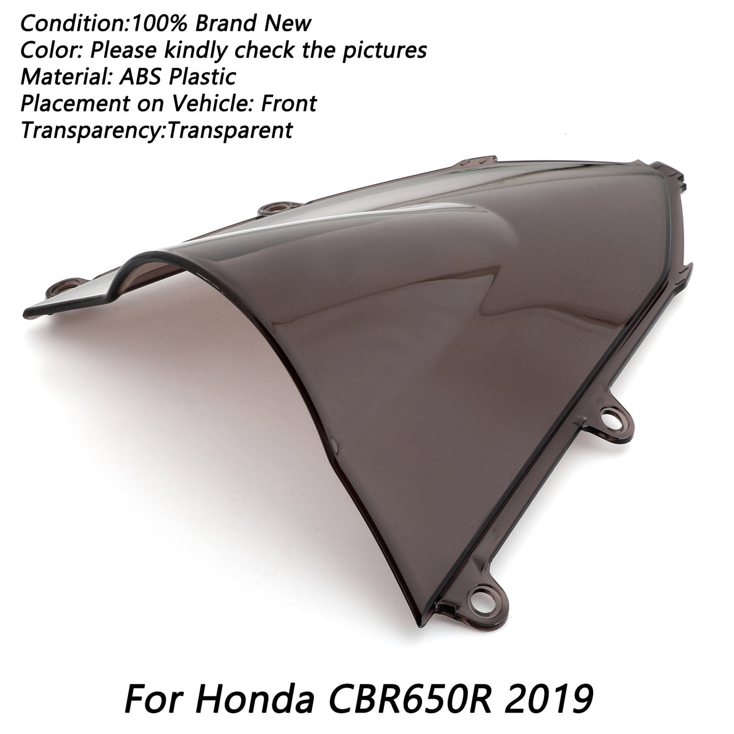 1x ABS Motorcycle Windshield Windscreen For Honda CBR650R CBR 650 R 2019-2022