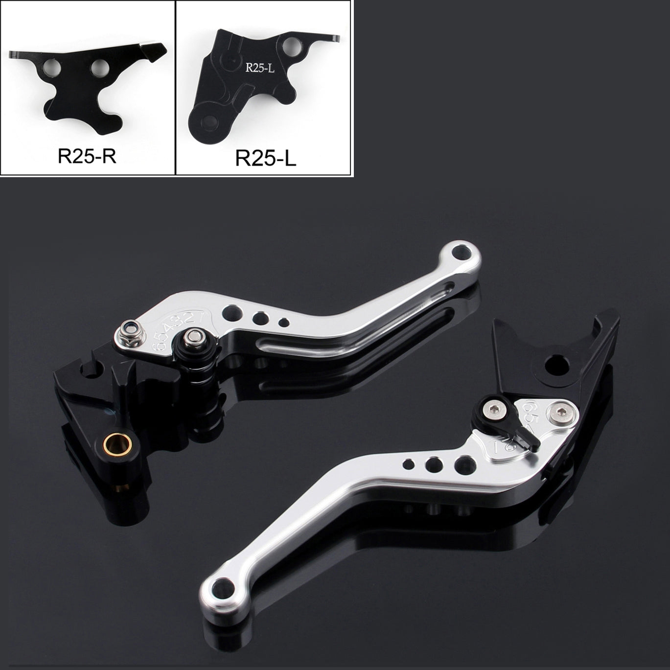 Short Brake Clutch Levers For Yamaha YZF R25 2014-2015/YZF R3 2015 Black