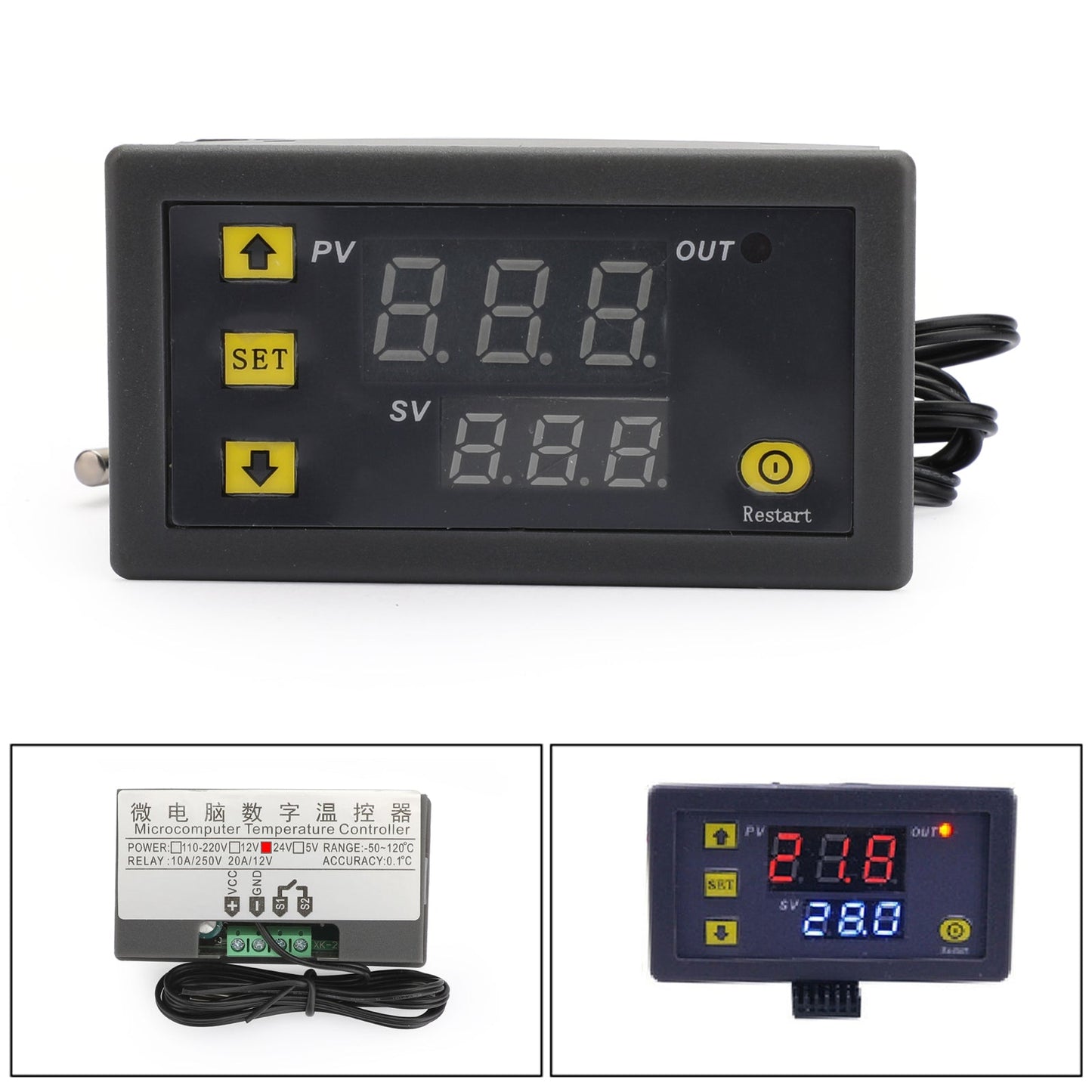 STC-1000 Digital 12V/24V/220V Temperature Controller Thermostat Aquarium Sensor