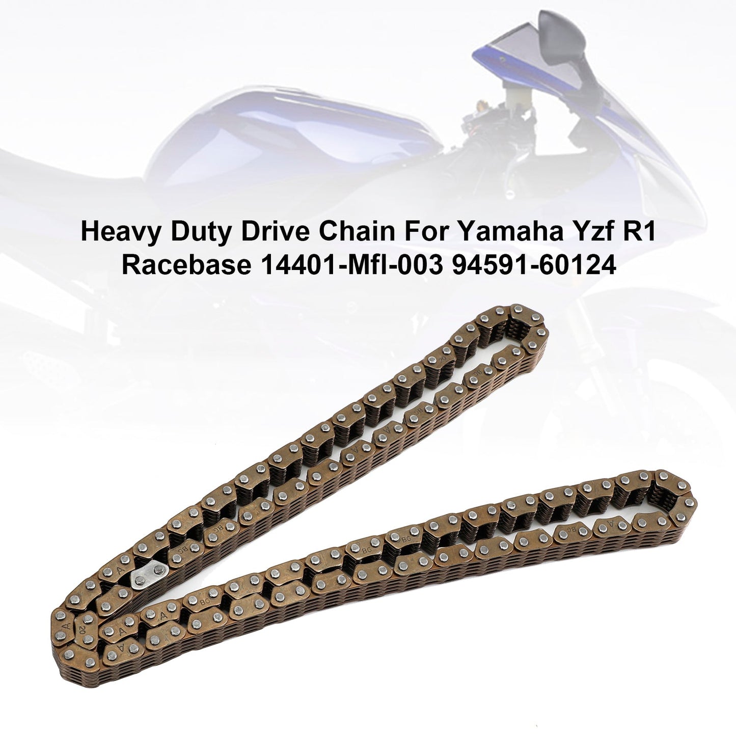New Heavy Duty Drive Chain For Yamaha Yzf R1 Racebase 14401-Mfl-003 94591-60124