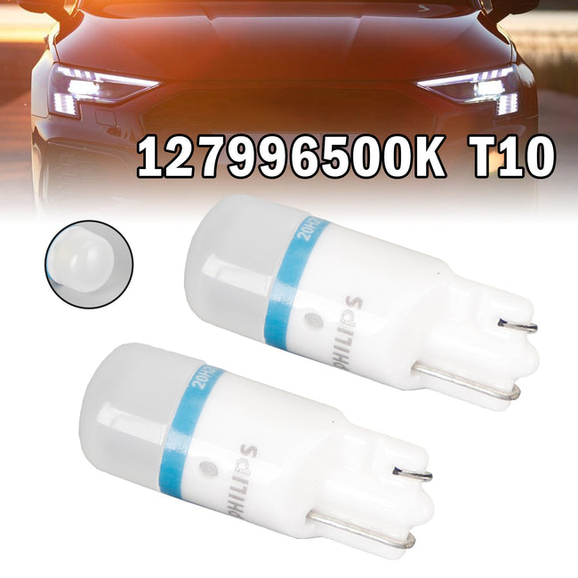 For Philips 127996500KX2 Car X-tremeUltinon LED T10 12V1W W2.1*9.6D 50LM