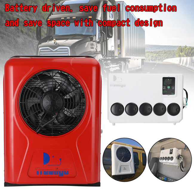 12000 BTU 12V Truck Cab RV Air Conditioner Split AC Fits Semi Trucks Bus Caravan