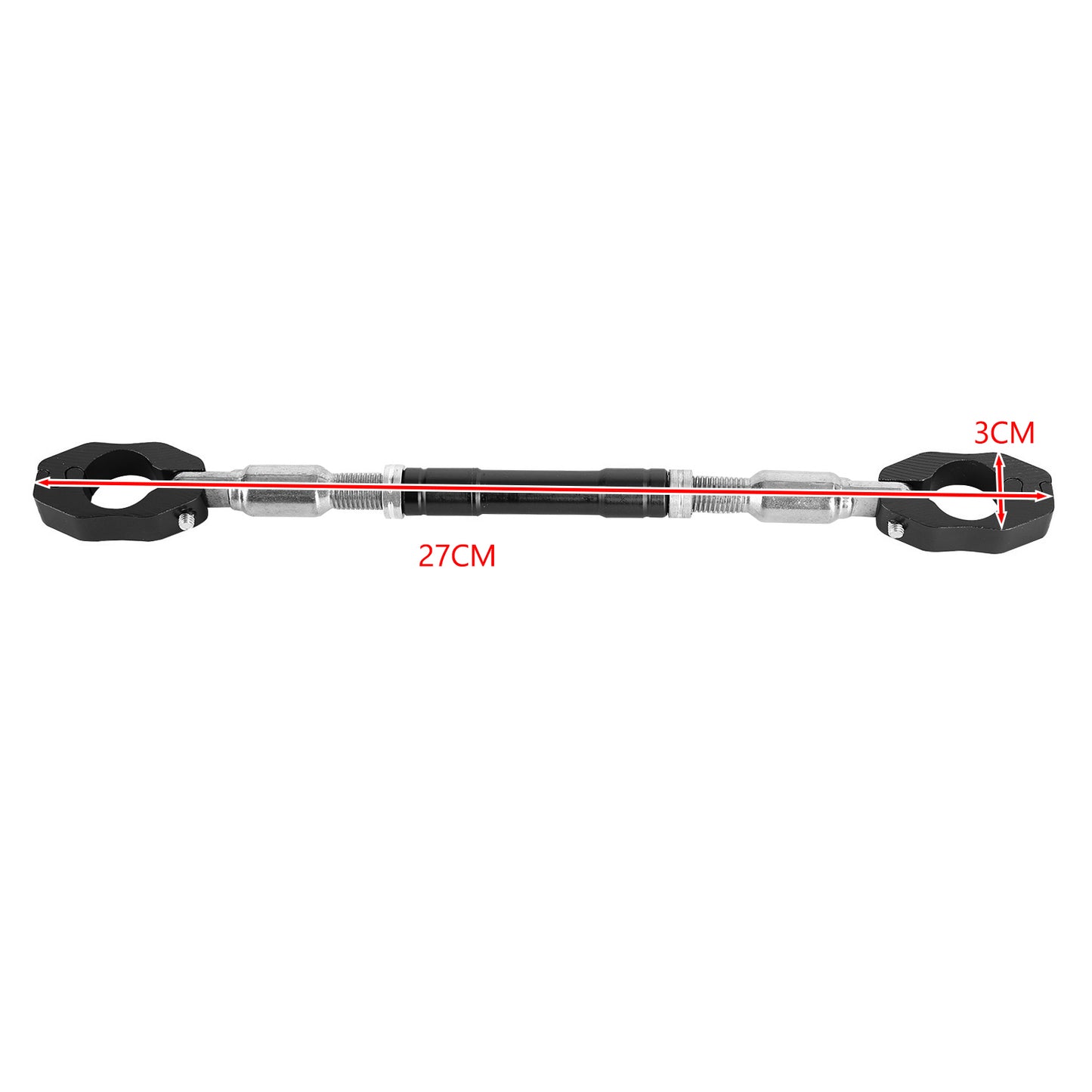 Motorbikes Cnc Adjustable Balance Cross Handle Bar Clamp Strength Lever Silver