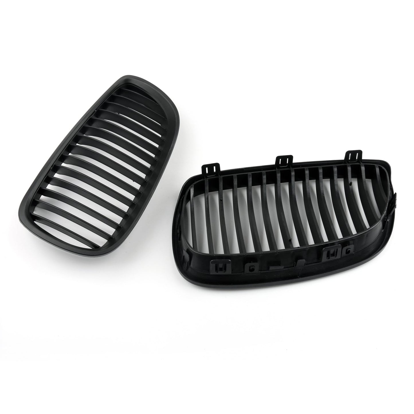 Pair Matt Black Kidney Tuning Grilles For BMW E92 E93 2DR LCI 2006-2009