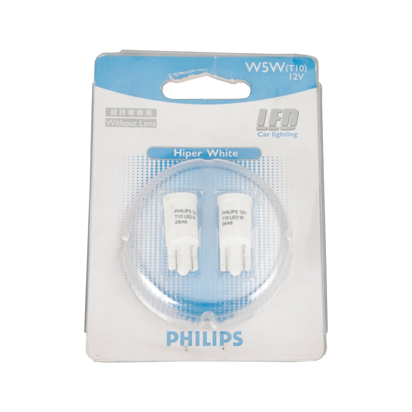 For Philips 12650 WLED B2 Car Hiper White LED T10 12V0.4W W2.1*9.5D