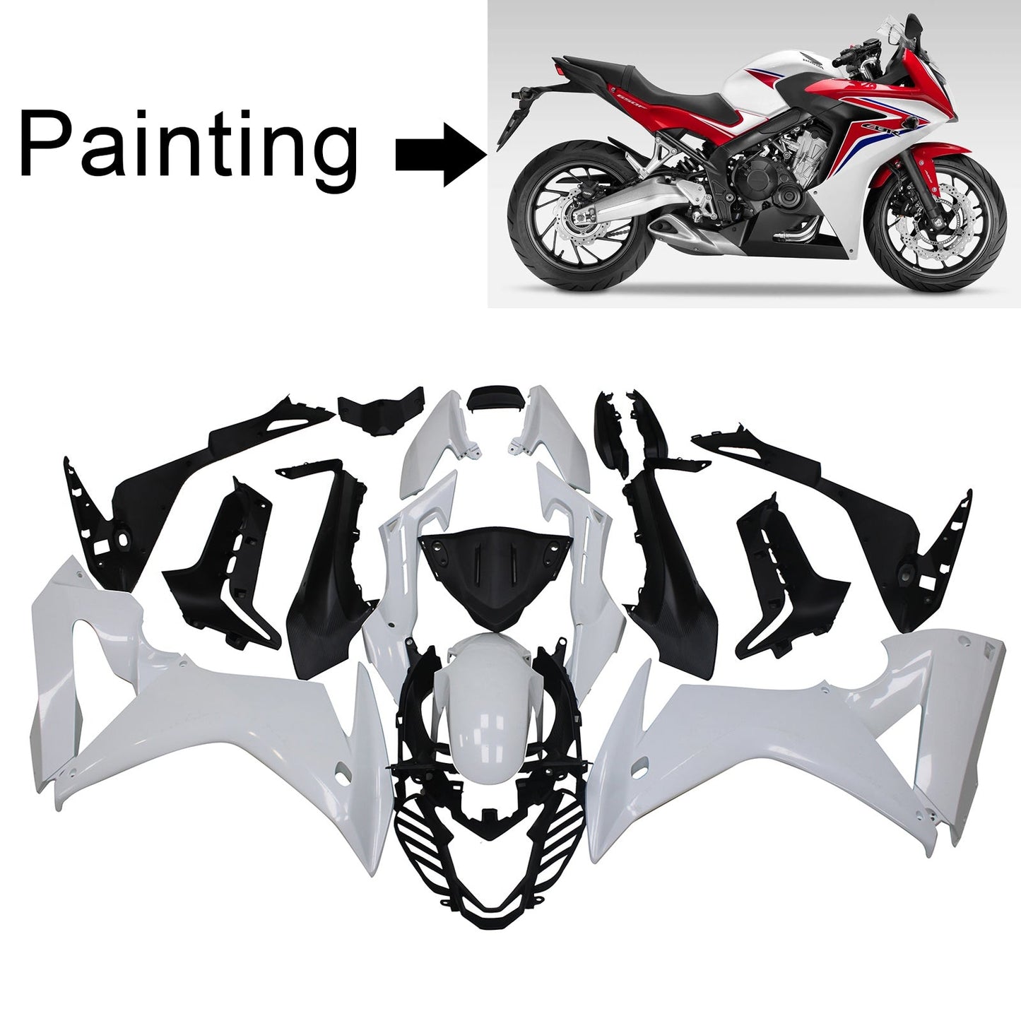 2017-2019 Honda CBR650F Injection Fairing Kit Bodywork Plastic ABS #102