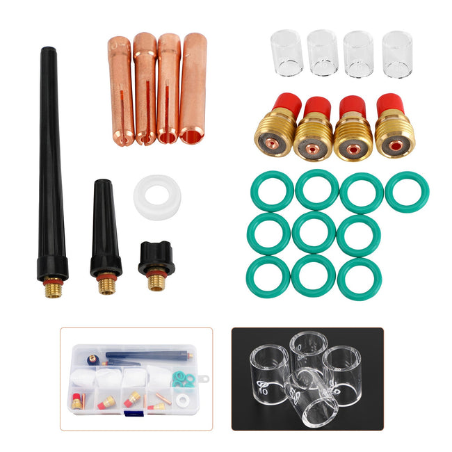 Tig Gas Lens Collet Body Cup Kit Wp 9 20 25 Tig Welding Torch 26Pcs