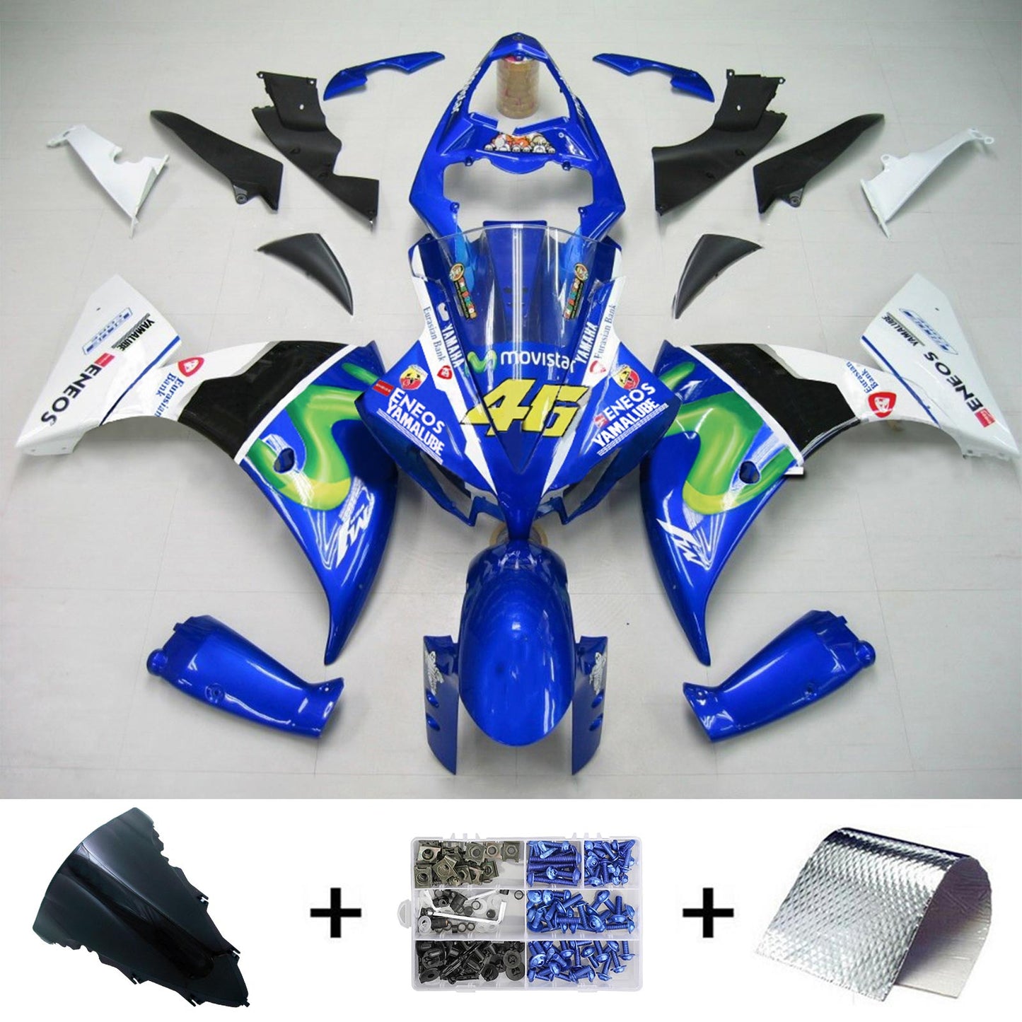 2009-2011 Yamaha YZF 1000 R1 Injection Fairing Kit Bodywork Plastic ABS #118