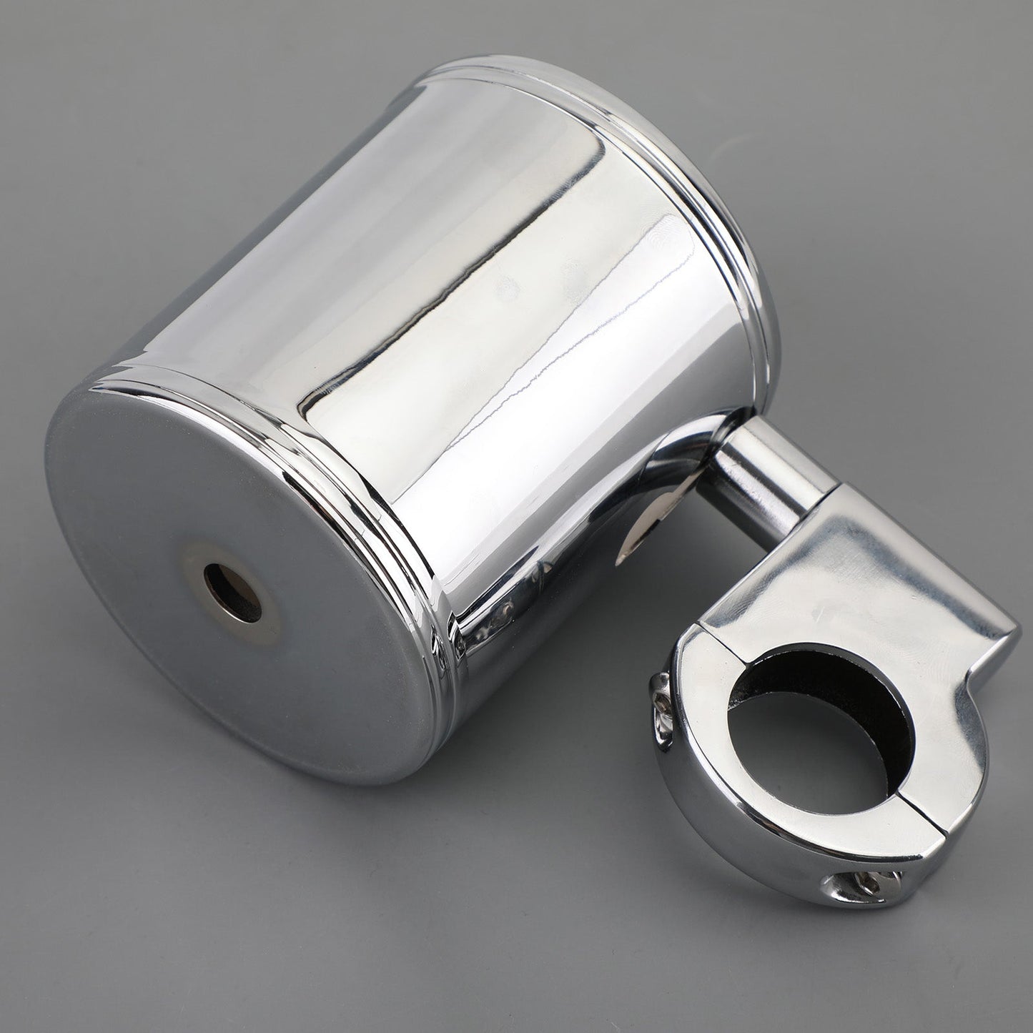 Motorcycle Atv Chrome Cup Holder Fit For 7/8" To 1-1/4" Handlebar
