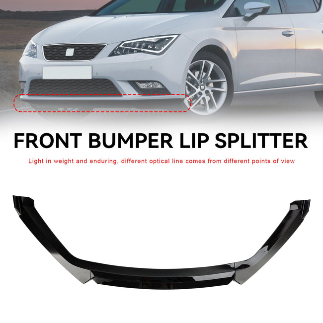 2012-2020 Seat Leon 5F Front Spoiler Lip Performance Gloss Black