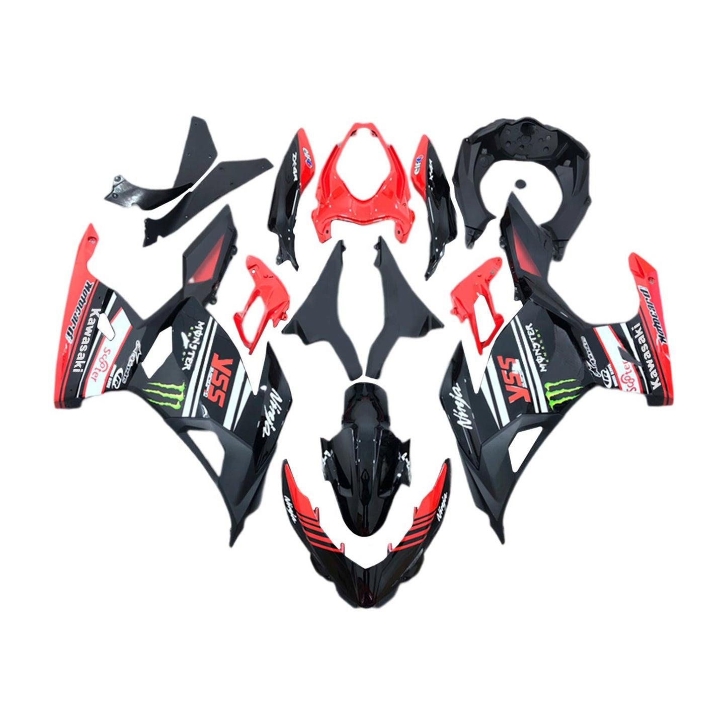 2018-2023=4 Kawasaki EX400 Ninja400 Fairing Kit Bodywork Plastic ABS