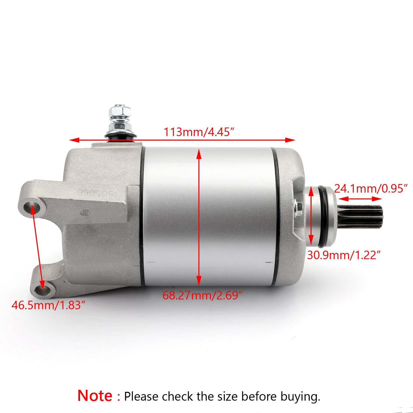 Electric Starter Starting For Yamaha YFM350A 07-11 Grizzly 350 07-16 YZF600R 95-07 Kodiak 07-11 FZS600 98-03 FZS600S 00-01 Silver