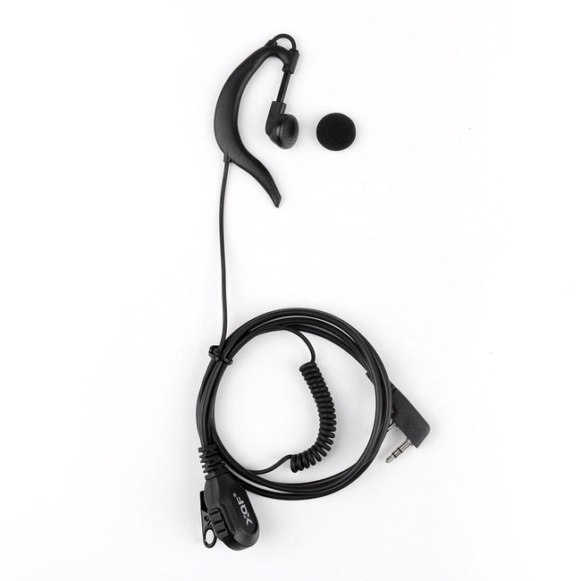 1x G-Shape Earpiece Headset PTT MIC For Kenwood RETEVIS BaoFeng UV5R H777 888s