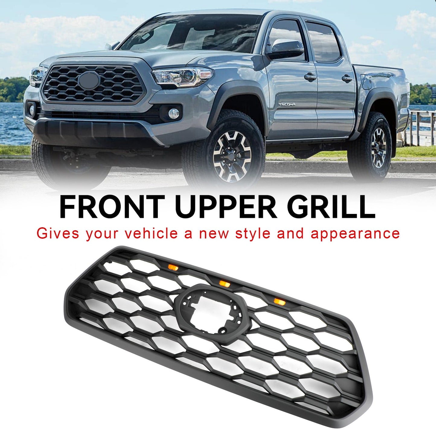 Toyota Tacoma 2018-2023 Raptor Style Front Bumper Grille Grill W/ LED Light